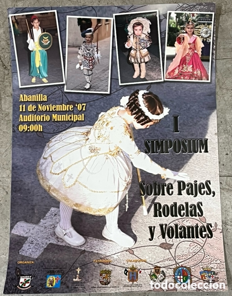 Carteles: Cartel. I Simposium sobre Pajes, Rodelas y Volantes. Abanilla. Murcia. 2007.