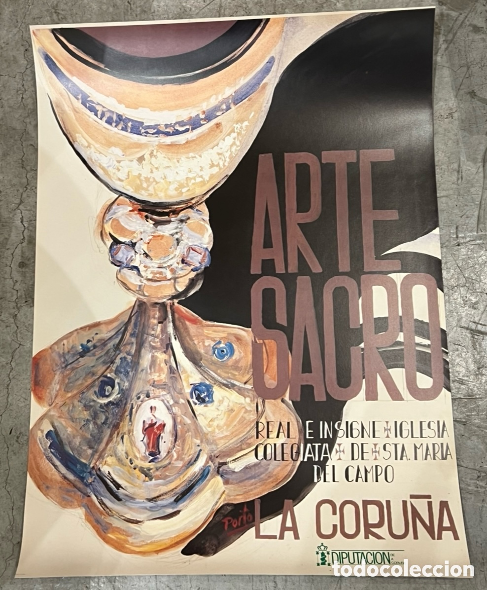 Carteles: Cartel. Arte Sacro. Real e Insigne Iglesia Colegiata de Santa Maria del Carmen. Coru&ntilde;a. A&ntilde;os 90.