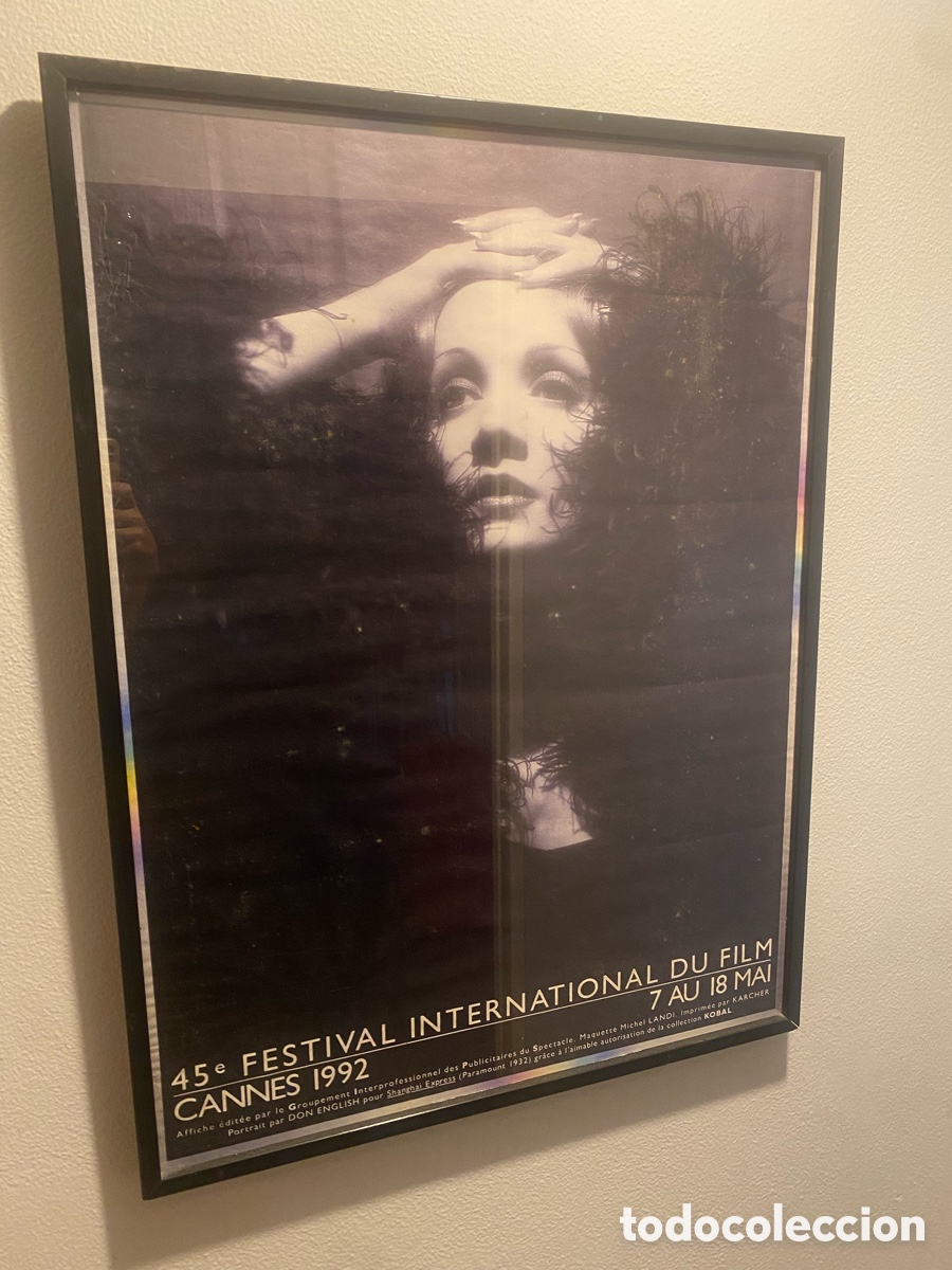Carteles: 45e Festival internac no ional du film de Cannes 1992 Marlene Dietrich