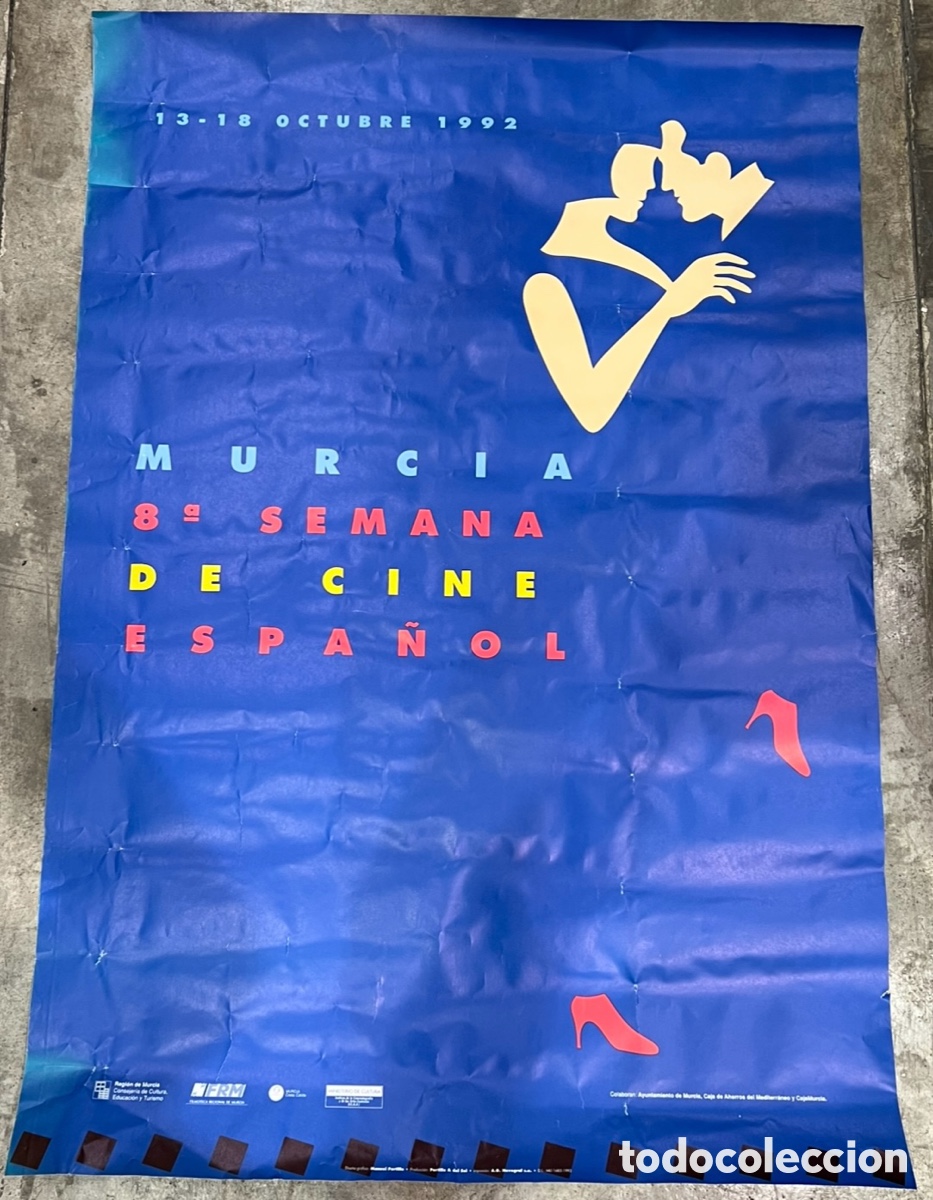 Carteles: Cartel. 8&ordf; Semana de Cine Espa&ntilde;ol. CAM. CajaMurcia. Murcia. Manuel Portillo. 1992.