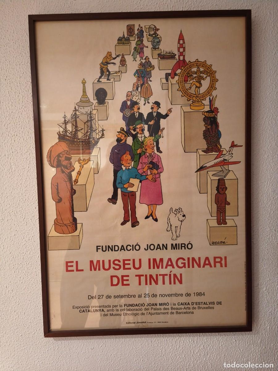 Carteles: tintin, el museu imaginari de tintin fundacio joan mir&ograve; 1984