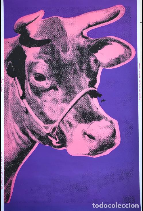 Carteles: ANDY WARHOl/ Cow/ Litograf&iacute;a Offset/ 1976/ Modern Art Pavilion Seattle Center/ 115,6 x 75,6 cm