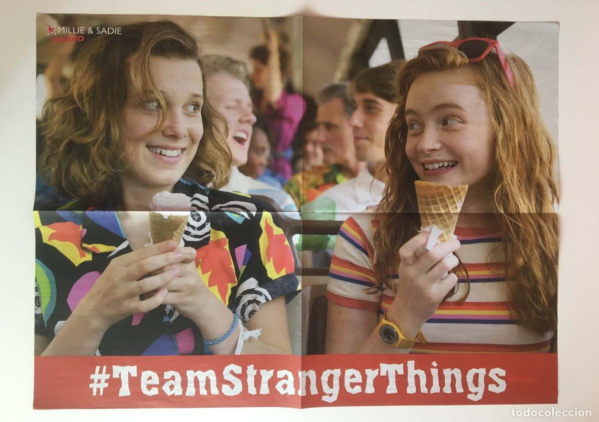 Carteles: Millie Bobby Brown Sadie Sink Stranger Things / BTS K-Pop Double-Sided Mega Poster A2 Bravo Bulgaria