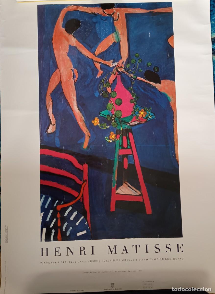 Carteles: Henri Matisse. Cartel (87x62cm) Exposici&oacute;n Museo Picasso Barcelona. 1988.