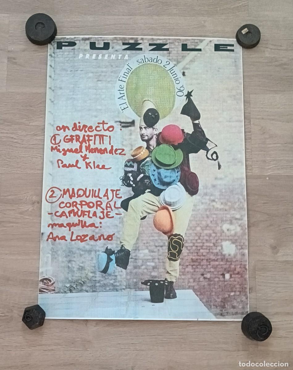 Carteles: Discoteca PUZZLE, Valencia, Cartel Poster del a&ntilde;o 1990, El Arte Final Junio 90, Ruta Destroy Bakalao