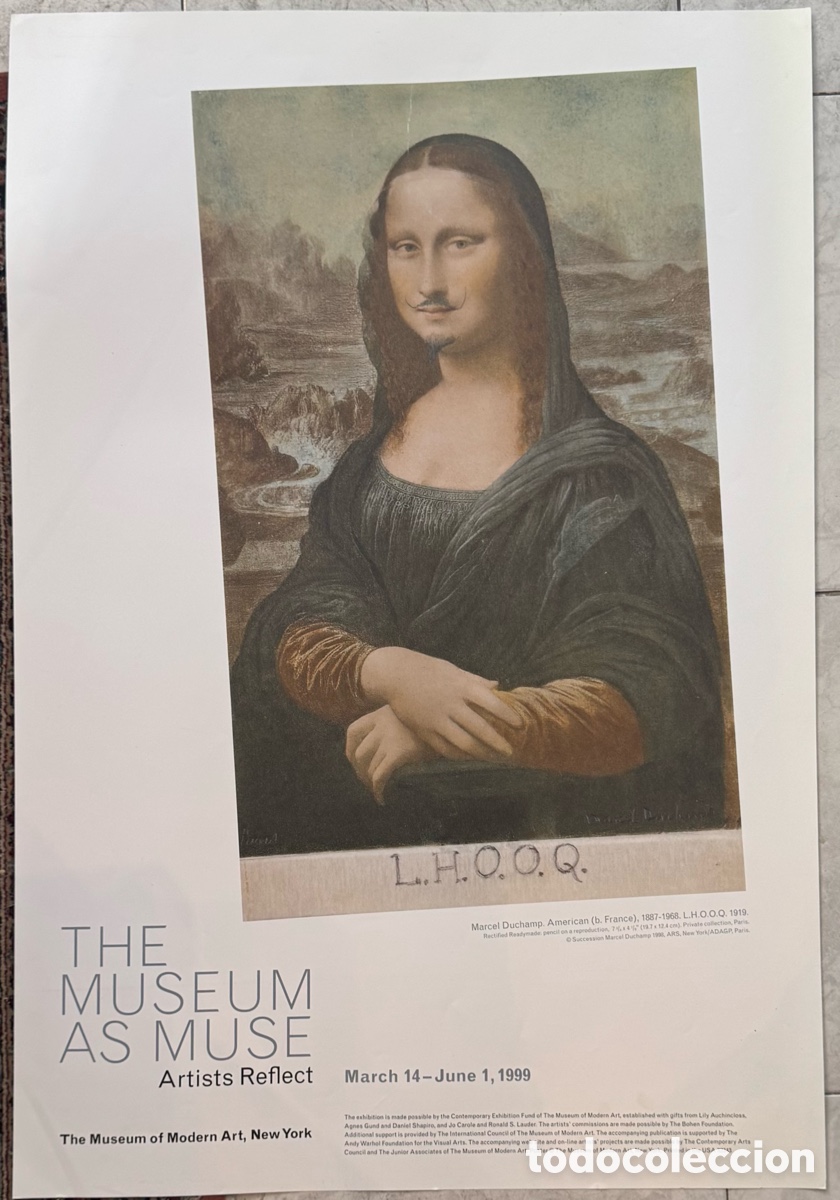 Carteles: Marcel Duchamp L.H.O.O.Q (MoMA, NY)