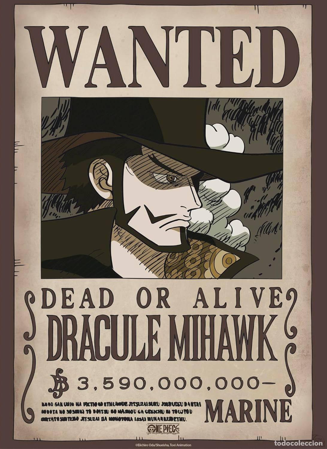 Posters: Poster Wanted Mihawk Wano - One Piece (POSTER 52x38)