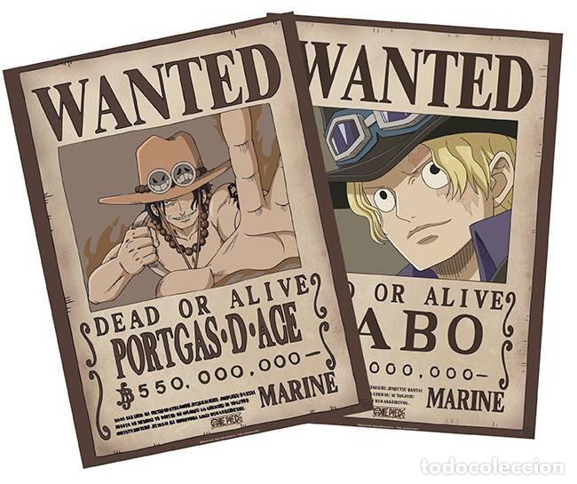 Affissi: Set 2 Chibi Posters Wanted Sabo & Ace - One Piece (POSTER 52x38)