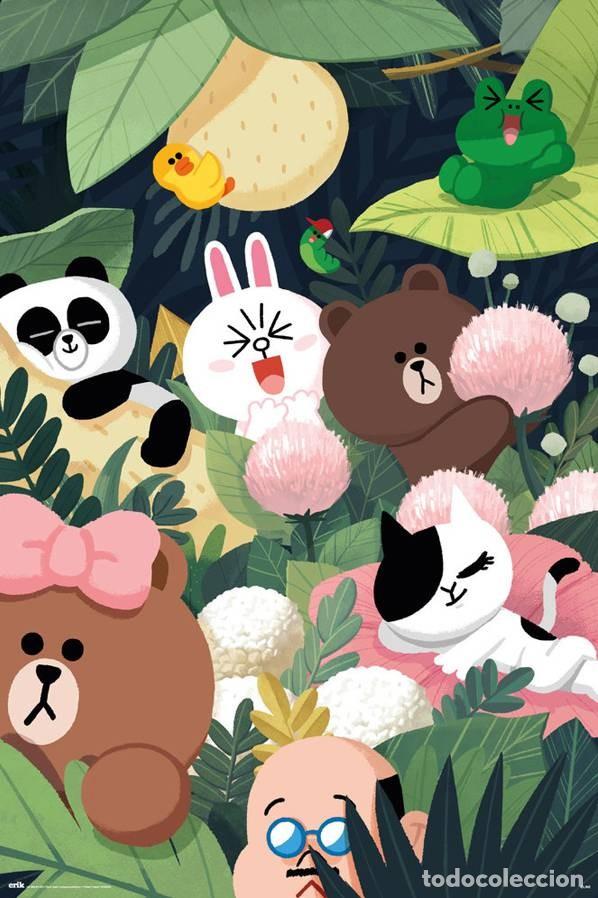Carteles: Poster Amigas de Linea - Selva (Line Friends - Jungle) (POSTER 61 x 91,5)