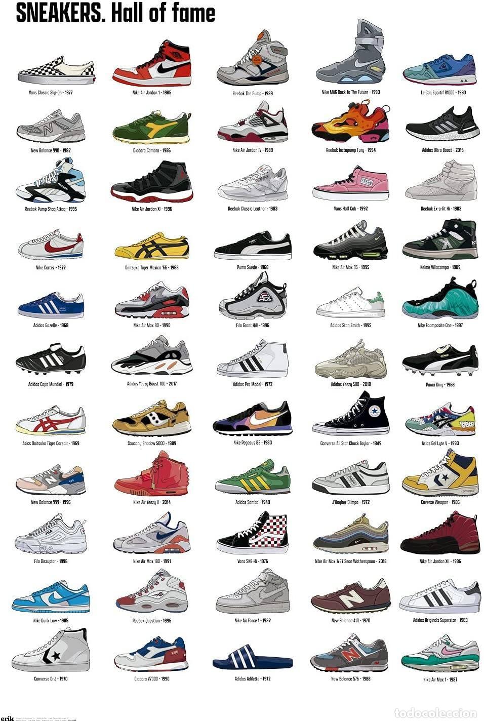 Carteles: Poster Modelos de Zapatillas (POSTER 61 x 91,5)