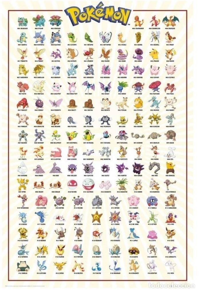 Carteles: Poster Kanto 151 English - Pokemon (POSTER 91,5 X 61)