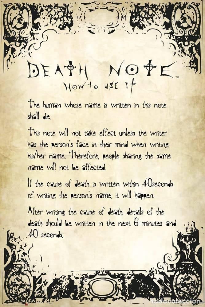 Carteles: Poster Normas - Death Note (POSTER 61x91.5)