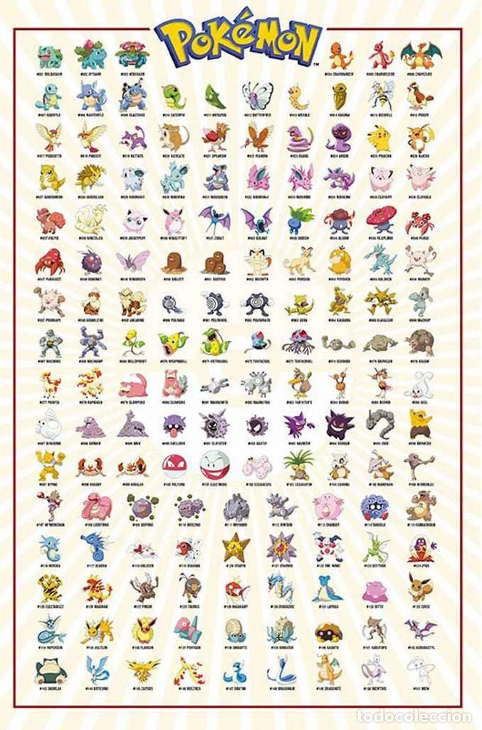 Carteles: Poster Kanto 151 French - Pokemon (POSTER 91,5 X 61)