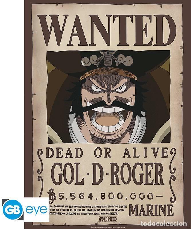 Carteles: Poster Wanted Gol .D. Roger - One Piece (POSTER 52x38)