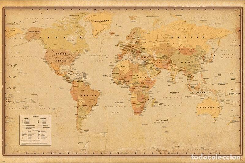 Carteles: Poster Antique World Map 21 - Harper Collins (POSTER 91.5x61)