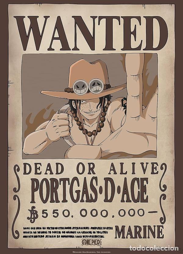 Carteles: Poster Wanted Ace - One Piece (POSTER 52x38)