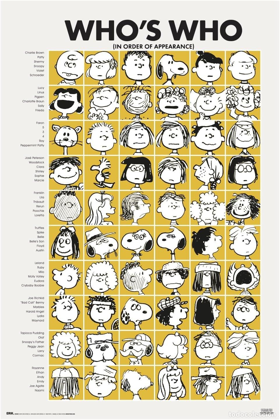 Carteles: Poster Who&acute;s Who - Snoopy (POSTER 61 x 91,5)