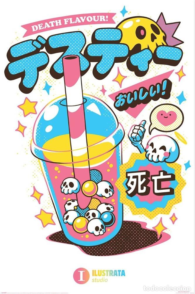 Carteles: Poster Ilustrata Te Helado Kawaii Mortal (POSTER 61 x 91,5)