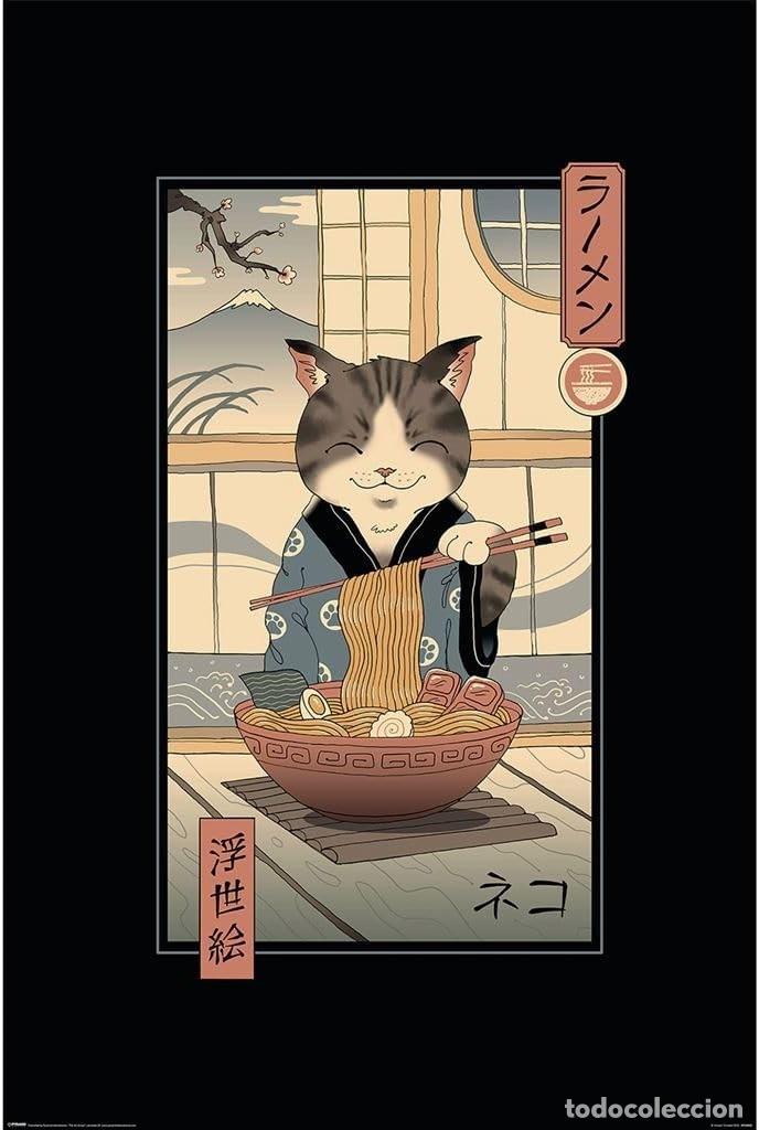 Carteles: Poster Neko Ramen Ukiyoe - Vincent Trinidad (POSTER 61 x 91,5)