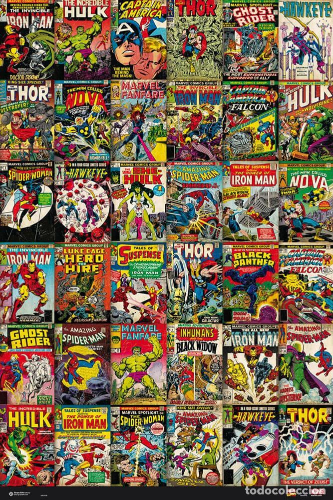 Carteles: Poster Portadas clasicas comics - Marvel (POSTER 61 x 91,5)