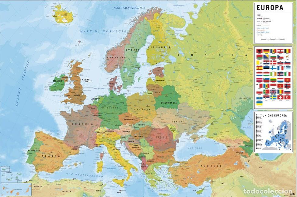 Carteles: Mapa Europa Ita Fisico Politico (POSTER 61 x 91,5)