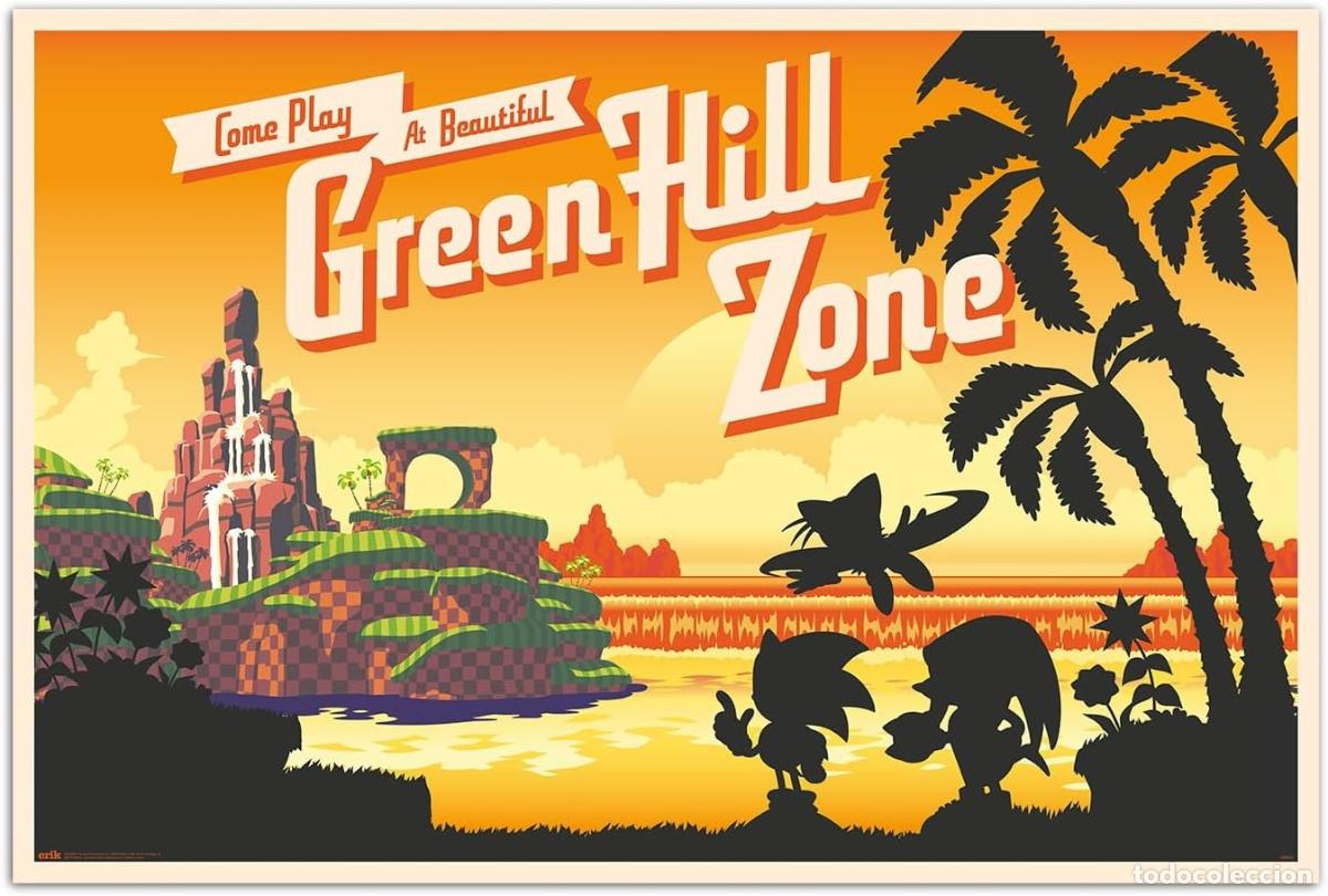 Carteles: Poster Come Play at Beautiful Green Hill Zone - Sonic The Hedgehog (POSTER 61 x 91,5)