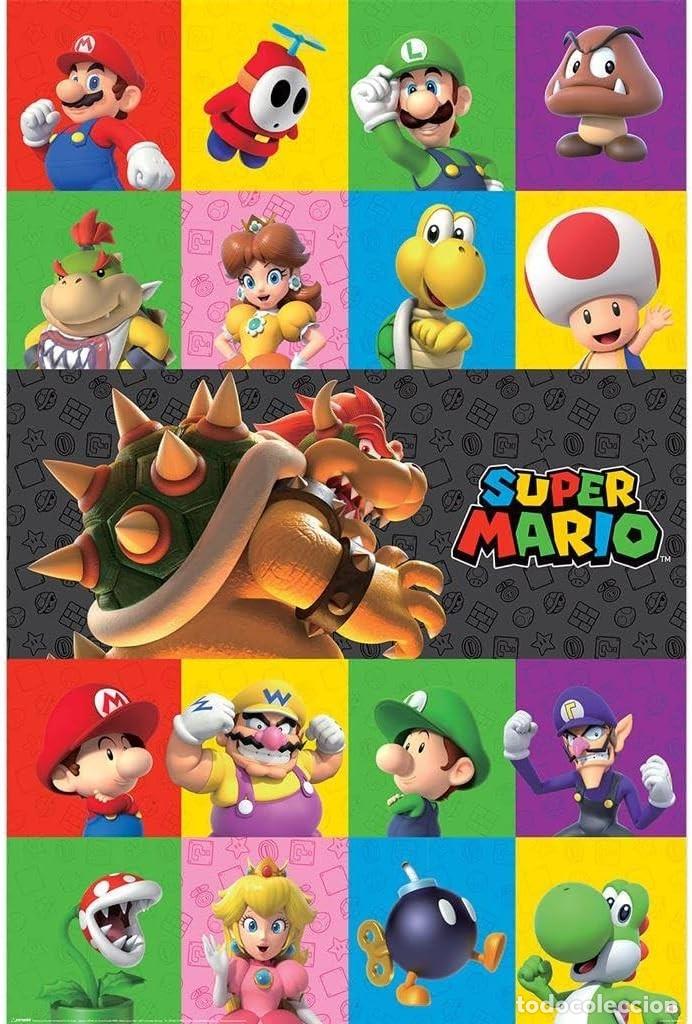 Carteles: Poster Personajes - Super Mario (POSTER 61 x 91,5)