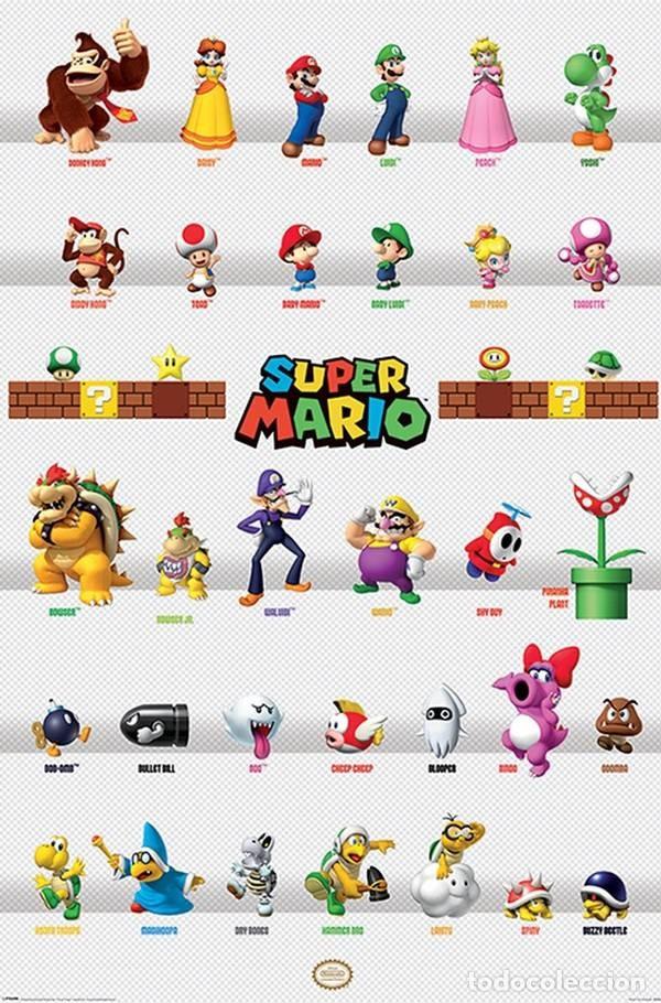 Carteles: Poster Super Mario: Desfile de Personajes (POSTER 61 x 91,5)