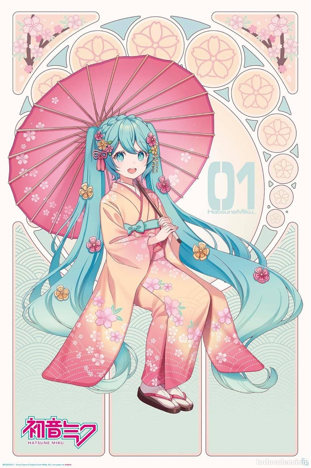 Affiches: Poster Sakura Kimono - Miku Hatsune (POSTER 61x91,5)