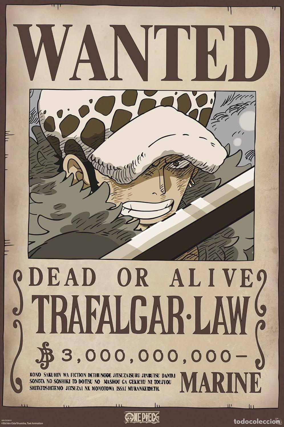Affiches: Poster Wanted Law Wano - One Piece (POSTER 91.5x61)