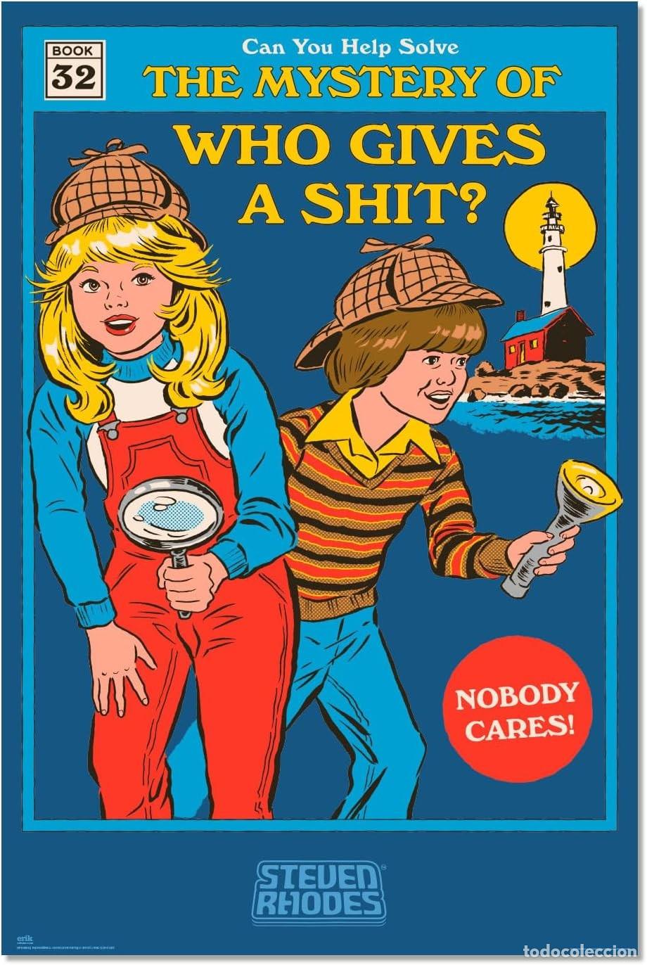 Affiches: Poster The Mystery of who gives a shit - Steven Rhodes (POSTER 61 x 91,5)