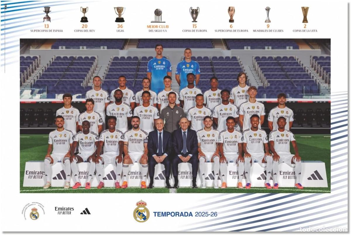 Plakate: Poster Plantilla Real Madrid 2025/2026 (POSTER 61 x 91,5)