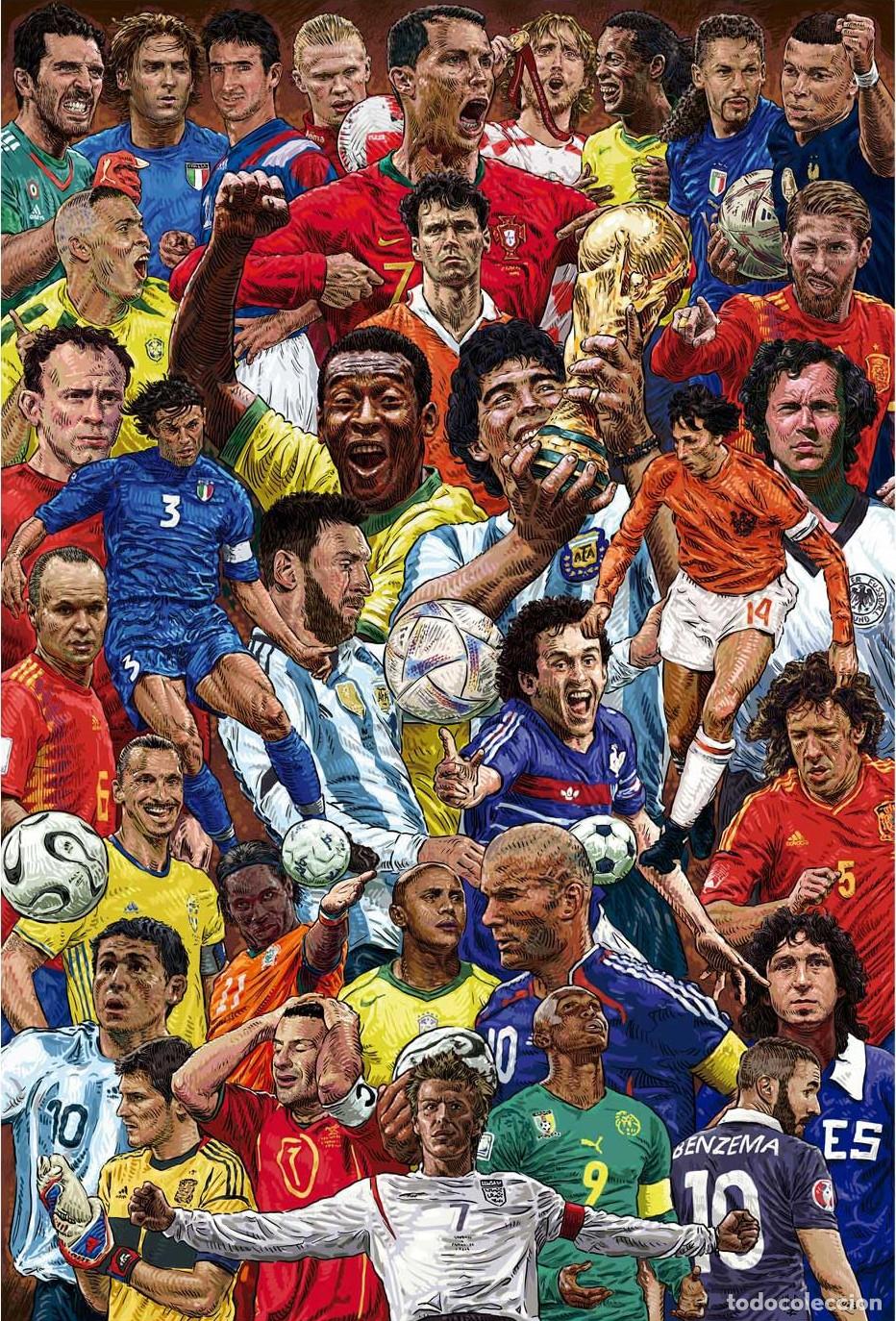 Carteles: Poster Futbolistas legendarios (POSTER 61 x 91,5)