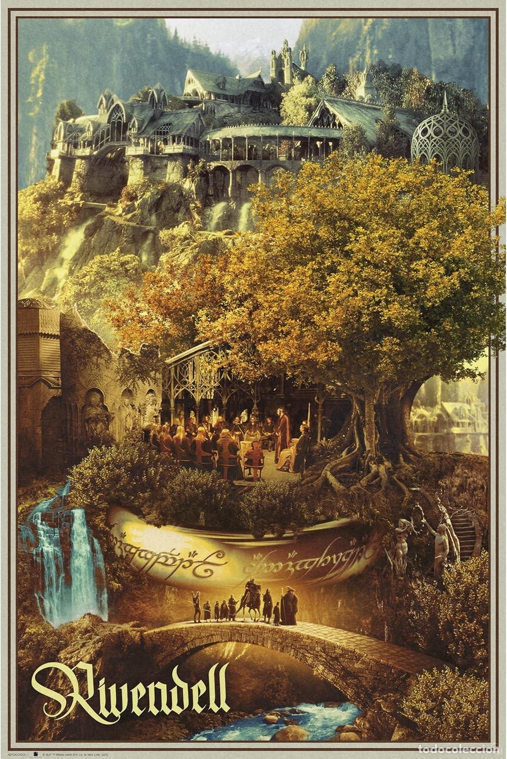 Carteles: Poster Rivendell - El se&ntilde;or de los anillos (POSTER 91,5 x 61)