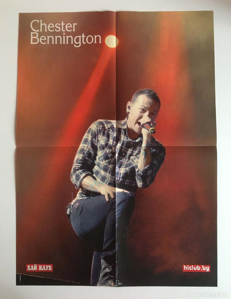 Plakate: Chester Bennington Linkin Park / Blur Vintage Double-Sided Poster A2 HiClub Magazine Bulgaria Music