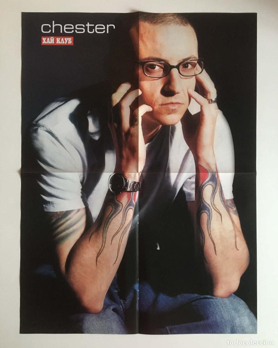 Carteles: Chester Bennington Linkin Park / Lee Ryan Blue Vintage Double-Sided Poster A2 - HiClub Bulgaria
