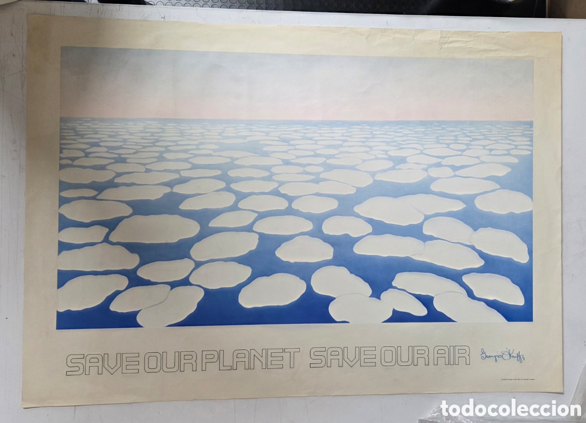 Cartazes: SAVE OUR PLANET, SAFE OUR AIR. Georgia O'Keeffe 1971 Cartel proyecto OLIVETTI