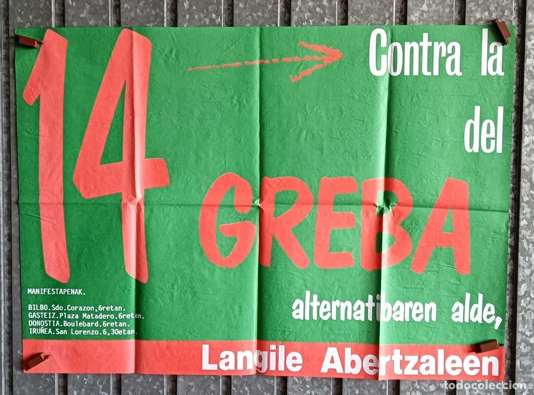 Carteles: Cartel OROKORRA &ndash; LAB // Pol&iacute;tica social econ&oacute;mica del PSOE en Euskadi -- IA 1988