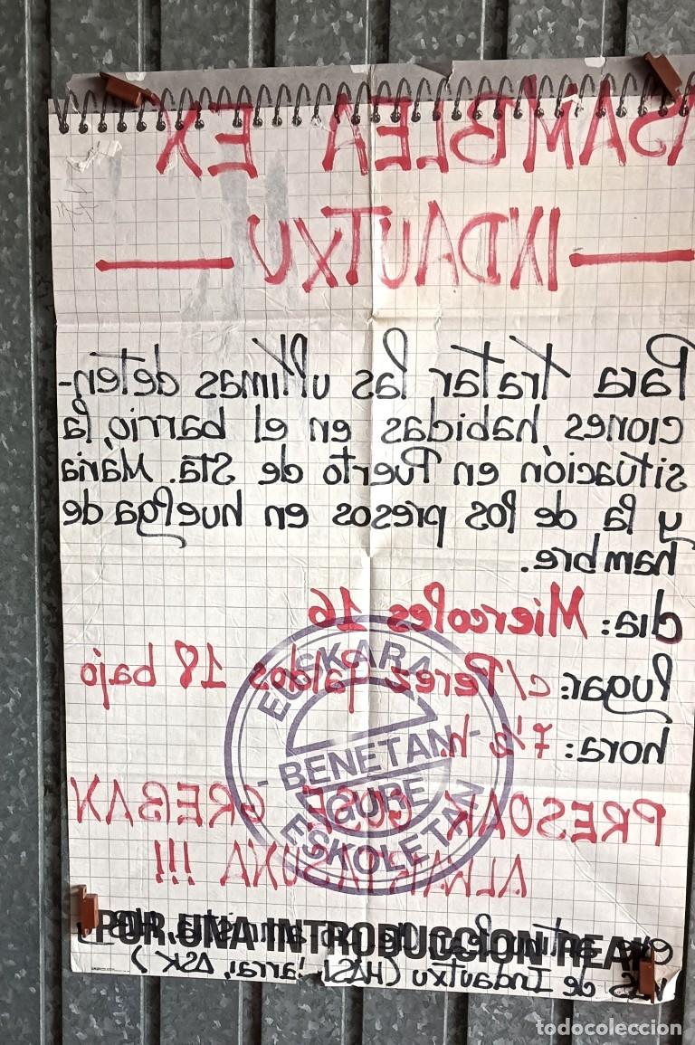 Carteles: Cartel Euskara benetan gure eskoletan - Por una introducci&oacute;n real - Reaprovechar el reverso .......