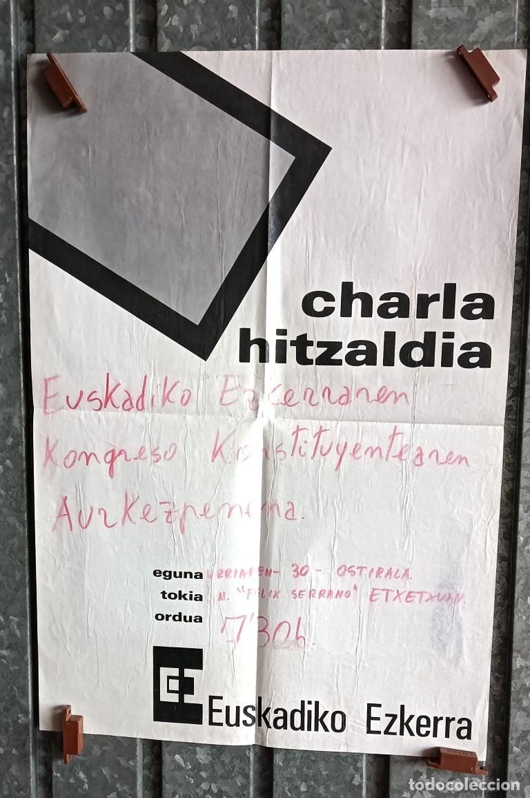 Carteles: cartel charla &ndash; hitzaldia // Euskadiko Ezkerra 1982