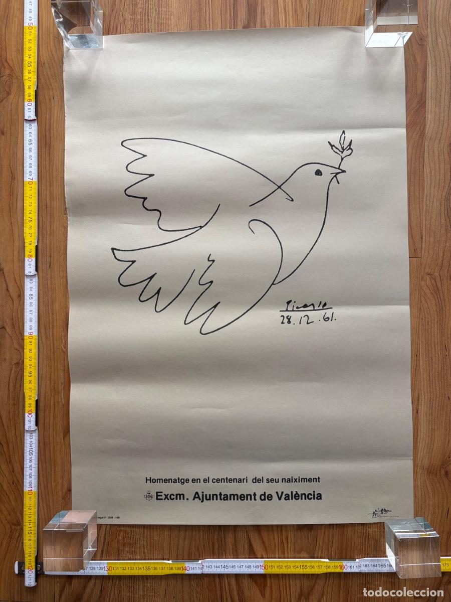 Carteles: Cartel Poster Homenatge Picasso 1981 Paloma de la Paz Valencia