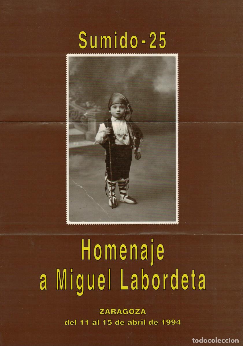 Carteles: Cartel Sumido-25 Congreso en Homenaje a Miguel Labordeta Zaragoza del 11 al 15 de abril 1994