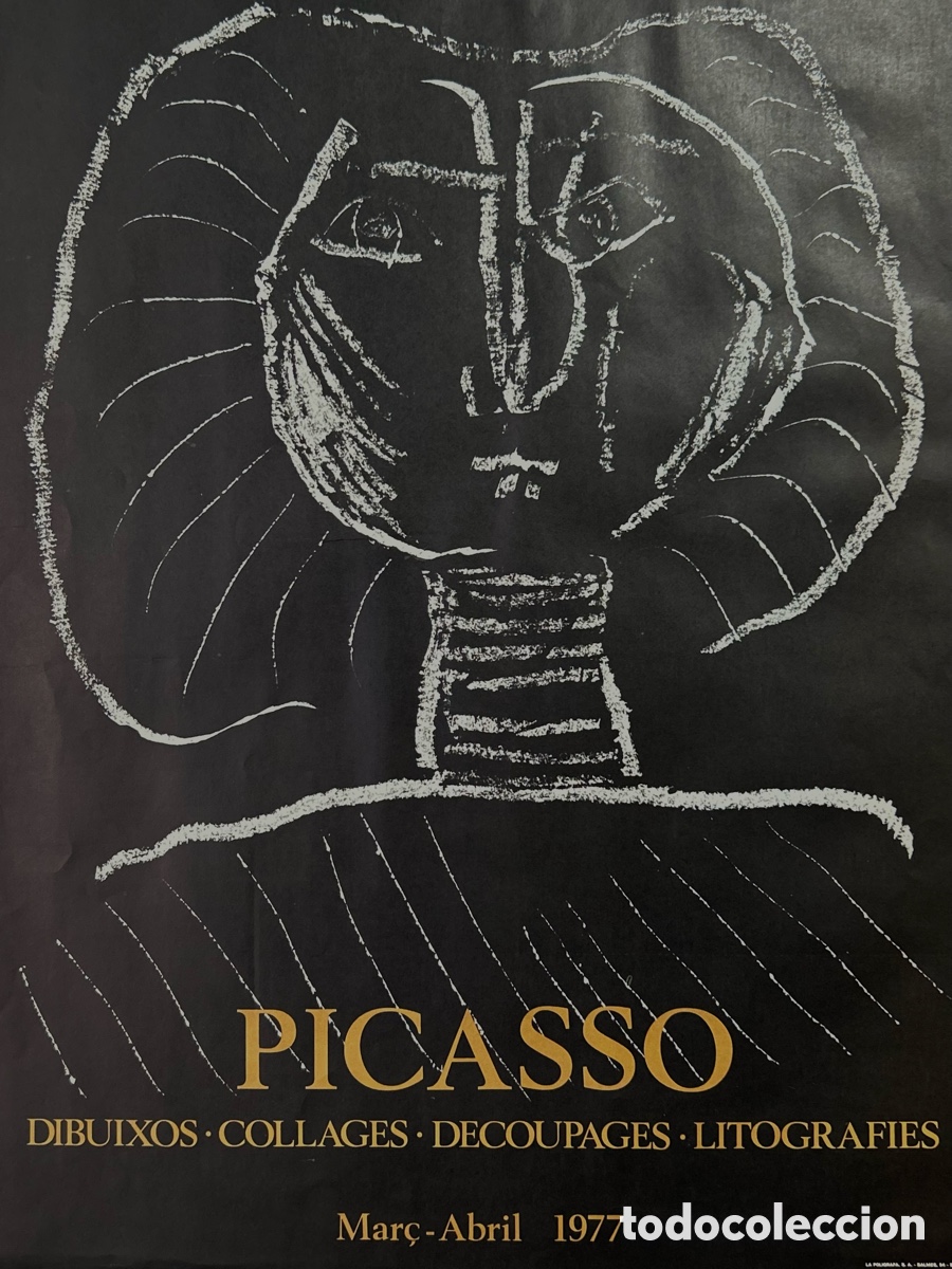 Carteles: PICASSO - Cartel original &rdquo;Galeria Joan Prats&rdquo; - Barcelona 1977 - 75x56 cm - Litograf&iacute;a offset