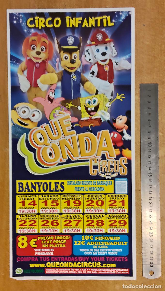 Carteles: espect&aacute;culo infantil Qu&egrave; Onda Circus en Banyoles.