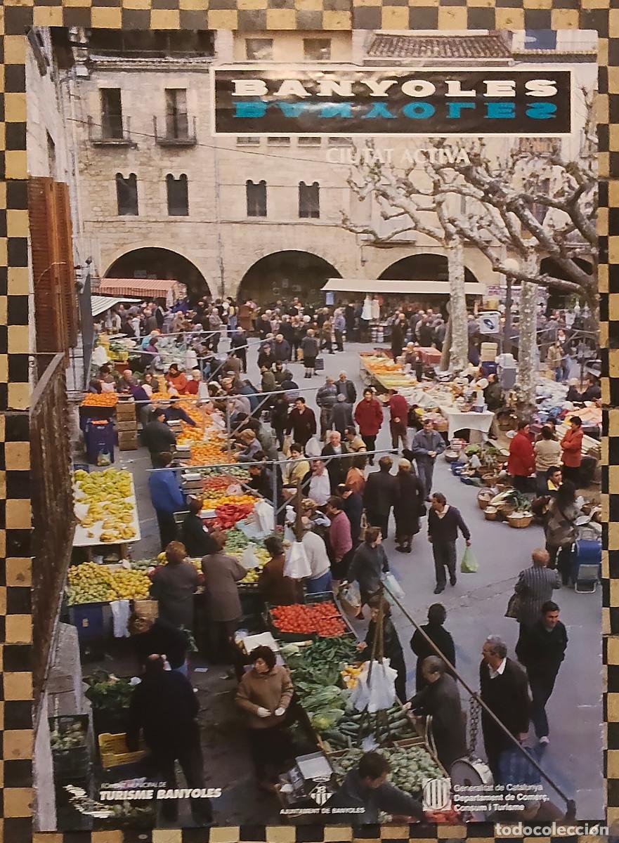 Carteles: cartel poster promocional Turismo Pla&ccedil;a Major de Banyoles (Girona)