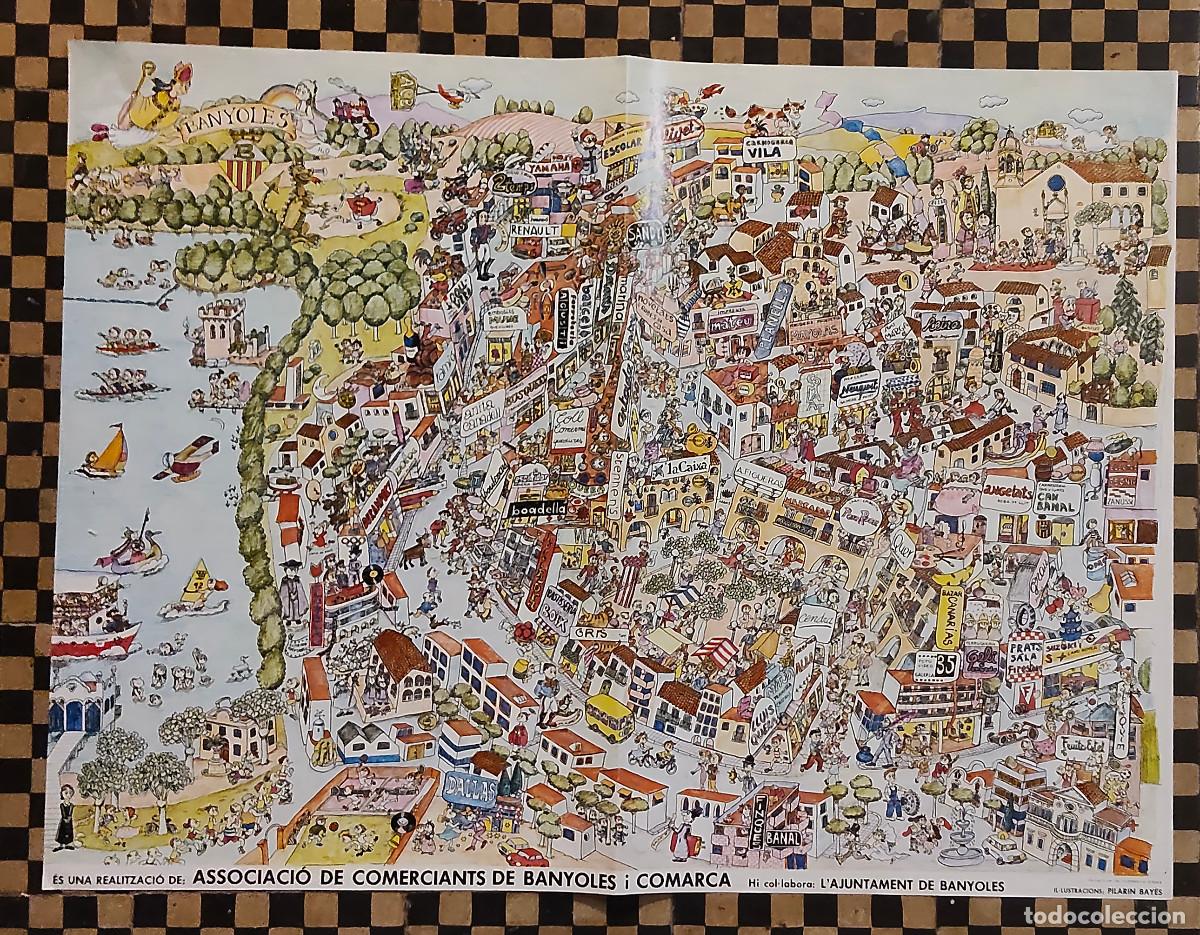 Carteles: Cartel poster c&oacute;mico de la ciudad de Banyoles creado por la famosa dibujante catalana Pilar&iacute;n Bay&eacute;s.