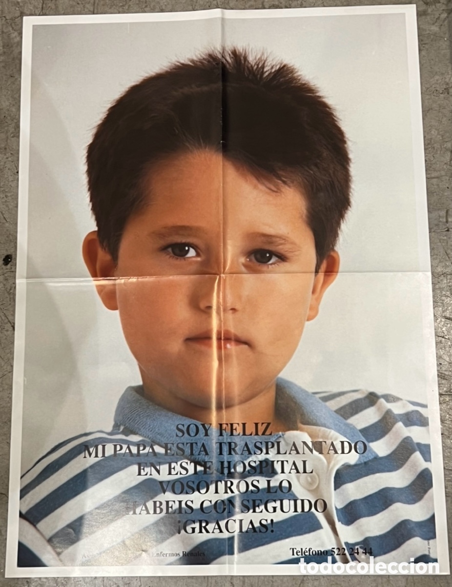 Carteles: Cartel. Asociacion Nacional de Enfermos Renales. A&ntilde;os 90.