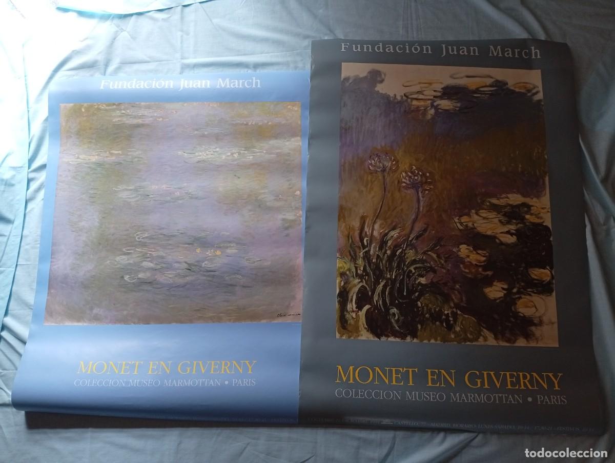 Carteles: Monet en Giberny. Lote 2 carteles exposici&oacute;n Fundaci&oacute;n Juan March