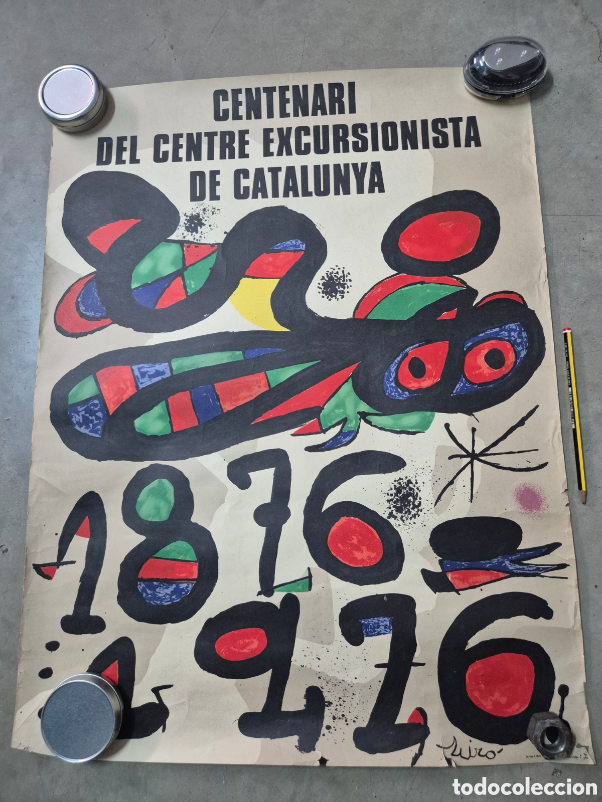Carteles: CARTEL CENTENARIO CENTRE EXCURSIONISTA DE CATALUNYA 1976 MIRO - Foto 2