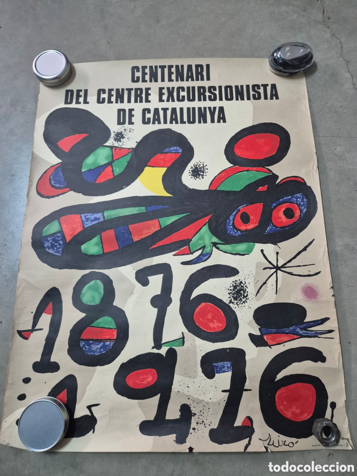 Carteles: CARTEL CENTENARIO CENTRE EXCURSIONISTA DE CATALUNYA 1976 MIRO - Foto 1